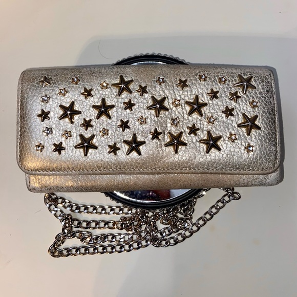 Jimmy Choo Handbags - JIMMY CHOO gold leather long WOC!